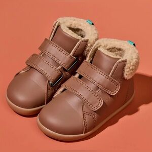 Ten Little Furry High Top Sneakers in Chestnut Brown